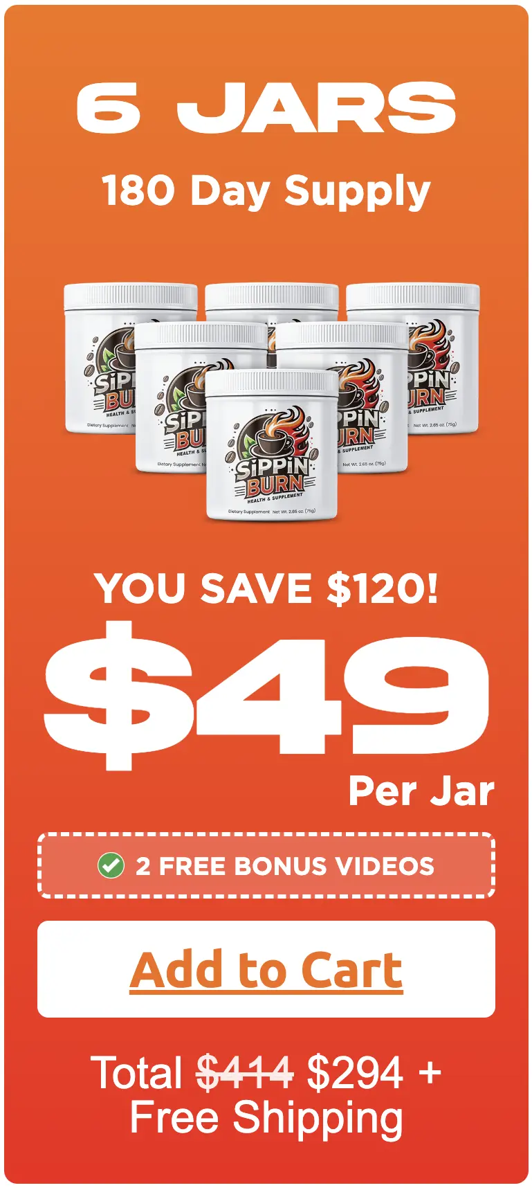 Sippin Burn sippin burn 6 bottles